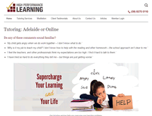 Tablet Screenshot of highperformancelearning.com